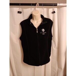 Salt Lake City 2002 Olympic Winter Games Official Men’s Lg Black Fleece Vest